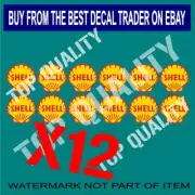 VINTAGE SHELL GASOLINE OIL Decal Sticker X12 Vintage Man Cave Garage Stickers