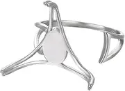 3 Claws Ring Base, Adjustable Copper Ring Base, Mounting Blank Jewelry, DIY Jewelry Making Craft for Irregular Cabochon Making (Platina Color)