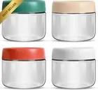 4-Pack 10oz Glass Oats Containers, Airtight Screw Lid, Meal Prep Storage