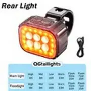 Bicycle Front Rear Lights LED Q6 Light Set USB Charge Cycling Lamp Accessories
