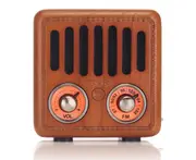 S48 Cherry Wood Solid Wood Retro Bluetooth Speaker Card Portable Audio FM Radio Outdoor Player 8 Hours for Home Use Acoustics