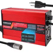 58.4V 5A LiFePO4 Battery Charger Smart Charger with OLED Display Output 3Pron...