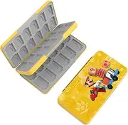 doepeBAE Switch Game Card Case Compatible with Nintendo Switch,Game Card Storage Holder,New Portable Thin Card Protection Case with 48 Game Card Slots and 48 TF Card Slots (M Yellow)