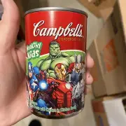 Campbell’s soup chicken pasta and chicken broth marvels avengers