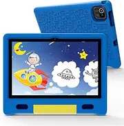 Kids Tablet, 2024 Latest 10 inch Case for Children, Android 13 with Quad-Core Tablet for Kids,128GB Expansion,WIFI6&Bth5, Parent Control,Educational Games Pre-Installed(Blue)