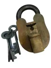 Brass 5" Padlock W/Master Key Set Your-Own Padlock with 3 Keys, Model Lock