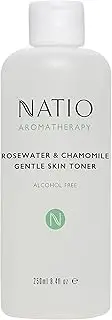 Natio Australia Aromatherapy Rosewater and Chamomile Gentle Skin Toner 250ml - Hydrating Facial Toner, Refreshing Toner for All Skin Types - Rosewater, Chamomile & Palmarose - Alcohol Free, Gentle, Hydrating & Made in Australia