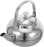 GREENADSCAPE Teapot Tea Kettle Metal Water Kettle Tea Infuser Kettle Cold Water Jug Small Teapot with Infuser Coffee Pot Hot Water Heater Steeping Teapot Tea Pot Silver Stainless Steel