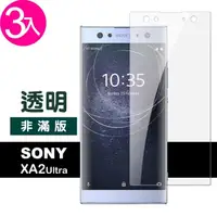 在飛比找momo購物網優惠-SONY XA2Ultra透明9H玻璃鋼化膜手機保護貼(3入