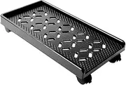 DOITOOL 1Pc Mobile Stand with Wheels Rolling Computer Case Rack for Easy Movement and Stability Sided Baffles for Secure Holding Heat Dissipation Design Construction for Home Office Use