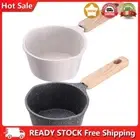Mini Boiling Pan Wooden Handle Butter Warmer Small Saucepan Non-stick Frying Pan