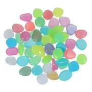 Glowing Stones 100 Pcs Glow in the Dark Rocks for Fish Tank Decor Multicolor