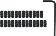 DGBRSM 25pcs Hexagon Head Hex Socket Flat Head Set Screws End Headless Bolts 1/4-20x1/2 in. with Hex Driver Wrench