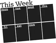 GLEAVI Household Chalkboard Sticker Removable Plan Board for Wall Self Adhesive Weekly Schedule Erasable Calendar Board for Office School and Home Use