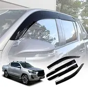 X-CAR Weathershields Compatible with Toyota Hilux SR5 Double Cab 2015-2025 Car Window Visor Shields