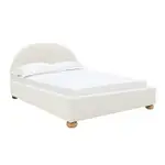[James Lane] Arch Boucle Bed Frame Ivory