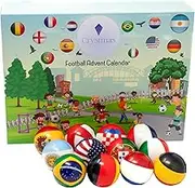 12-Day Football Advent Calendar 2024 - International Flag Stress Balls & Fun Quiz - World Cup Advent Calendar - Boys Advent Calendar - Girls Advent Calendar