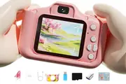 Digital Camera Portable Digital Video Camera with 64G TF Card and Card Reader-Pink