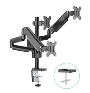 mbeat activiva ErgoLife Triple Monitor Screen Gas Spring Monitor Arm Support Monitor Types: Flat screen and curved screen Screen Size: 17"-27"