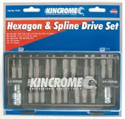 Kincrome 13784 - Hex & Spline Drive Set 23 Piece 1/2" Drive