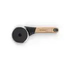 GOZNEY Pizza Cutter Stainless Steel Super-Sharp Blade Wooden Handle Lightweight