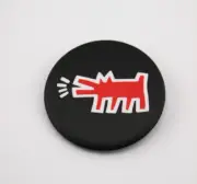 Keith Haring - Button Pin Can Badge - Barking Dog - Art to the Streets - Japan