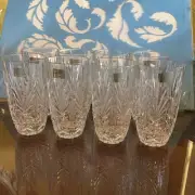 New Set of 4 Mikasa "Coventry Garden “ Crystal Water/ Ice Tea / Highball Glasses
