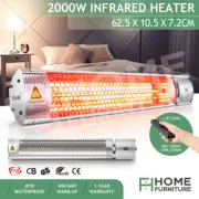 Maxkon 2000W Infrared Heater Electric Radiant Strip Halogen Heat Outdoor Patio