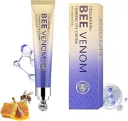 Flysmus Collagen Bee Venom Eye Cream Roll, Vitamin V Anti Aging Eye Cream, Eye Cream Dark Circles, Reduces Wrinkles Puffiness, Hydrating and Moisturising, Eye Wrinkle Cream for All Skin Types (1pcs)