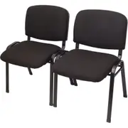 RAPIDLINE NOVA UPHOLSTERED VISITOR CHAIR 445mmH x 448mmW x 444mmD Black Fabric