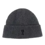 [AMI] AMI 'Ami de Coeur' wool beanie hat Man One Size One Size Grey