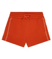 [Chloe Kids] Chloé Kids Embroidered cotton shorts Y 14 orange