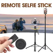 68" Professional Remote Selfie Stick With Cell Phone Holder Camera Tripod Stand