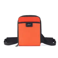 在飛比找PChome24h購物優惠-KANGOL 側背包 橘 多夾層 卡夾包 隨身小包 包包 6