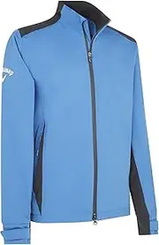 [Callaway Apparel] Callaway - Golf Waterproof Jacket for Men, Stormlite II Breathable Full Zip Coat with Stretch, Adjustable Cuffs and Lightweight (Galaxy Blue)