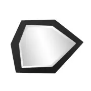 James Allan HEMIR96548 11-3/4" x 16" Geometric Beveled MDF Framed - Black