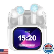 AI Language Translation Earbuds, in-Ear LCD Touchscreen Real-Time Translator