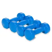 2x Vinyl Dipped Weighted Dumbbell 2kg Home Gym Training Workout Fitness Set