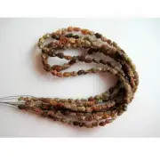 Raw Natural Red Conflict Free Rough Diamond Tumbles 3-5mm Beads 8"Half Strand 91