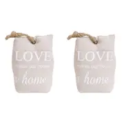 2x LVD Doorstop Polyester Love Home Stopper Holder Floor Room/Office Decor 20cm