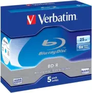 VERBATIM 43715 Blu-Ray BD-R 25GB 6X JC5