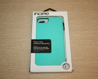 INCIPIO Apple iPhone 8/7/6 PLUS Co Molded Case w/ Utility Strap Turquoise Blue