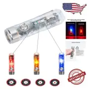 Portable 650 Lumens Aurora Keychain Flashlight with Amber/Red/Blue Modes