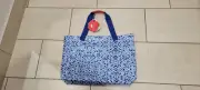 Lancome Blue geometric Tote Bag 15x20 Lined NEW