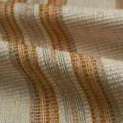 1.875 yards Fabricut Kousa Stripe Amber Beige Poly/Cotton BOHO Upholstery Fabric