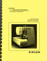 Singer 14HD854 Overlock Serger Sewing Machine OWNER'S INSTRUCTION MANUAL