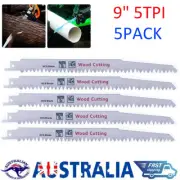 5X 5TPI 240mm Reciprocating Saw Blade Tree PRUNING ROOT Cutting THICK HEAVY DUTY