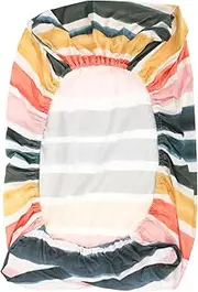 TOGEVAL Elastic Changing Pad Sheet Washable Changing Pad Cover for Reusable Soft Skin Friendly Convenient for Daily Use Rainbow Stripe Design