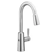 MOEN Riley 7402EW Touchless Single Handle Pull-Down Sprayer Kitchen Faucet in