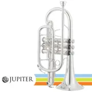 Jupiter 700 Series JCR700S Silver Plated Body Key Of Bb Cornet With Case